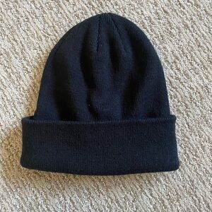 Simple black beanie